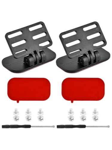 2pcs Rear Camera Holder, Universal Self Adhesive Dash Cam Bracket, 180° Adjustment Rearview Camera Bracket Rear Windshield for SUV, Truck, RV, Auto(Color:Black)