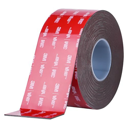 Double Sided Tape Heavy Duty, Waterproof Mounting Foam Tape, 16.5ft Length, 1.77in Width, High Temperature Resistant Adhesive Tape for Car, LED Strip Light, Office Decor, Uses VHB 5952 Raw Material - size: 1.77in x 16.5ft