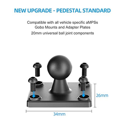 OHLPRO Tablet Holder for Truck, Heavy Duty Drill Base Tablet Car Mount for iPad, mini, Samsung Galaxy (7" - 11") for Dashboard, Desks, Tabletop, ipad Mount Great for Wall, Commercial Vehicles - size: 7-11'' - 1 Arm Mount