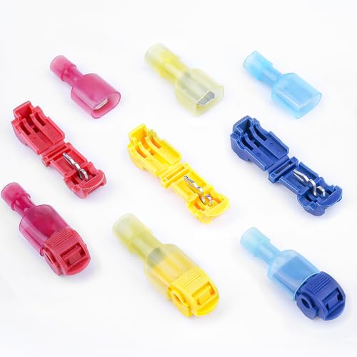 TICONN T Tap Wire Connectors, T Wire Quick Splice Connector, T Connectors for Wiring with Storage Case (Yellow 80 Pcs) - style: Yellow 80 Pcs