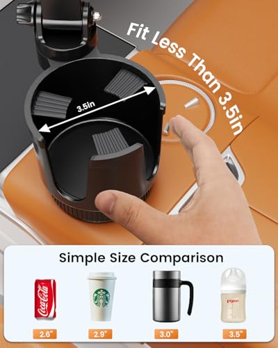 OHLPRO for iPhone 17 MagSafe Car Charger Cup Holder Mount with Car Adapter - color: Black