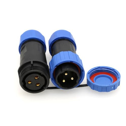 TY20 Screw Connection 3Pin 25A Aviation Waterproof Connector Male Female Cable Plug Socket Screw-Crimp Solder-Free Quick-Disconnect with Watertight Cap - color: Docking series, size: 3 Pin 25A