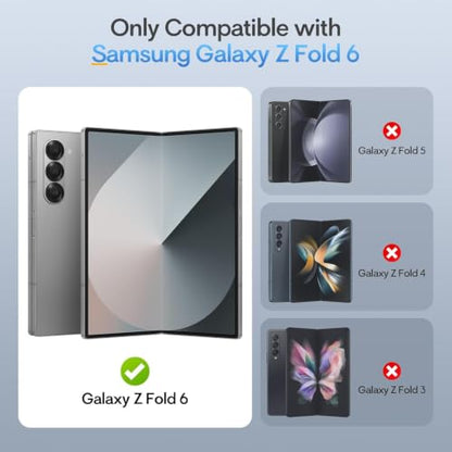 AICase for Samsung Galaxy Z Fold 6 Case [Heavy Duty Protective][Camera Lens Cover][Hinge Protection][360°Ring Magnetic Kickstand] Rugged Shockproof 360 Full Protective Phone Cover for ZFold 6 2024_5 - color: Black+Magnetic stand