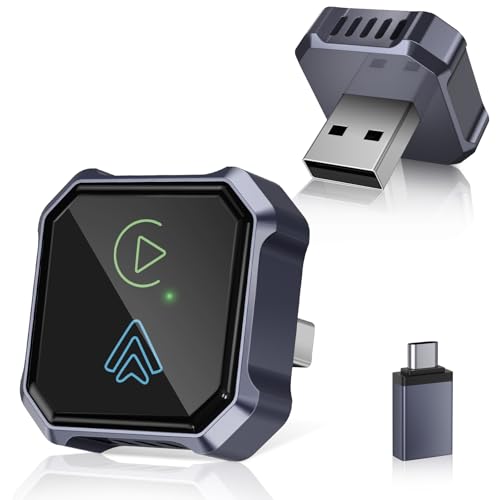 2 in 1 Wireless CarPlay Adapter for iPhone & Android Auto –Plug & Play