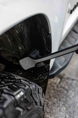 Detail Factory - Fender Well Brush - Ergonomic ProGrip Handle, Stiff Synthetic Bristles, Ergonomic Design, Clean Your Wheel Wells with Ease - Grey - color: Gray