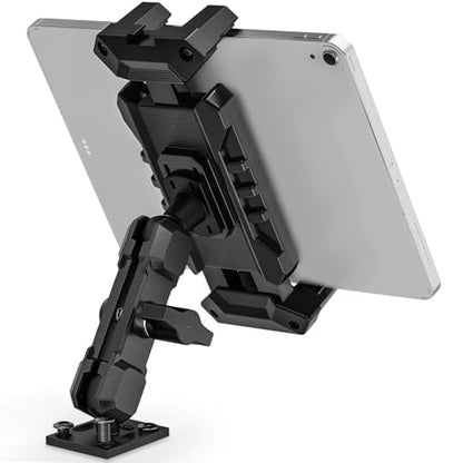 Tablet Holder for Truck, Heavy Duty Drill Base Tablet Car Mount with 5.91" Arm for Truck/Cars/Walls, iPad Holder Compatible with iPad Pro, Kindle Fire, and All 4.7-13.5" Devices