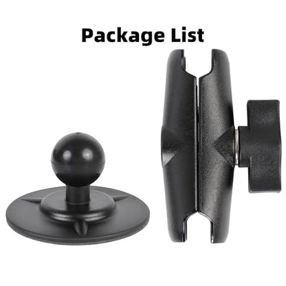 1" Ball Adhesive Base with Aluminum Alloy 3.54" Length Medium Arm, Compatible with RAM B Size Mounts, Flexible Adhesive Mount for Motorcycle Gas Tank & Car Dashboard - style: 1" Ball Adhesive Base with 3.54" Arm
