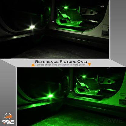 561 Led Bulb Green 44mm Rigid Loop for Map Trunk Light 562 567 8pcs - color: Green, size: Pack of 8
