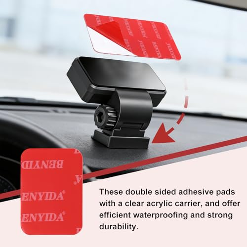 20 Pcs Double Sided Adhesive Pads, 1.18 x 1.57 Inch Dash Cam Sticky Pads Self-Adhesive Square Mounting Foam Tape Waterproof & Heat Resistant for Car Walls Picture Home Decor, Red - size: 1.18 x 1.57 Inch