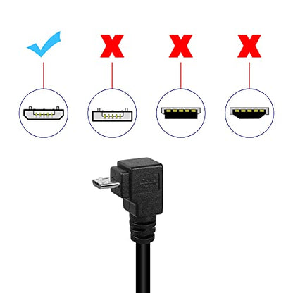 QIANRENON 90° Micro USB Panel Flush Mount Waterproof Extension Cable Micro USB 5 Pin Right Angle Male to Female Connector for Fixied on Dashboard of Car,Boat,Motorcycle,28cm/11in (Down Bend) - style: Down Bend