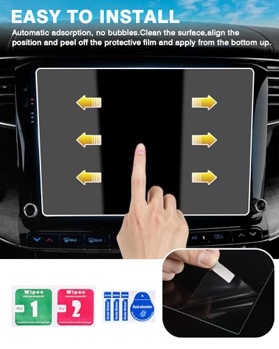 Karltys [Upgrade 2 Pack Screen Protector for 2022-2025 Jeep Grand Wagoneer 12 inch Accessories [No Glare & Fingerprint] for Touchscreen 9H Tempered - size: 12"Jeep Grand Wagoneer