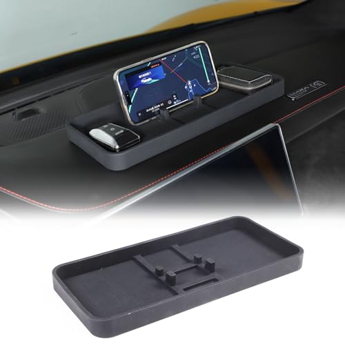Car Dashboard Storage Box Organizer Holder Tray Compatible with Lotus Emira l4 V6 GT GT4 Coupe 2021-2024, Dashboard Anti-Slip Mat Cell Phone Holder Accessories