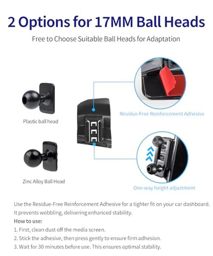 Auto Clamp Car Phone Holder for Toyota Sequoia 2023-2026, Tundra 2022-2026 - size: 【Leather Dashboard】For 2022-2026 Tundra / Sequoia