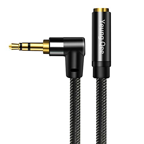 3.5mm Male to Female Extension Stereo Audio Cable 1 ft, Audio Extension Cable, AUX Headphone Extension Cable Stereo Jack Cord for Phones, Headphones, Speakers, Tablets, PCs and More（1ft/0.3M） - size: 1ft