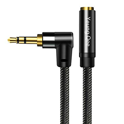 3.5mm Male to Female Extension Stereo Audio Cable 1 ft, Audio Extension Cable, AUX Headphone Extension Cable Stereo Jack Cord for Phones, Headphones, Speakers, Tablets, PCs and More（1ft/0.3M） - size: 1ft