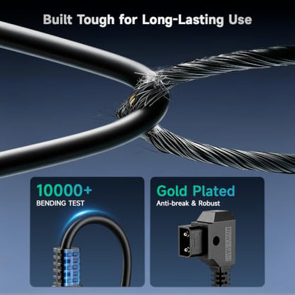 Alvin's Cables Dtap to BMPCC 6K 4K Coiled Power Cable for Blackmagic Pocket Cinema Camera 4K| 6K| pro V Mount Battery, Weipu 2 Pin Female to D Tap - color: Coiled