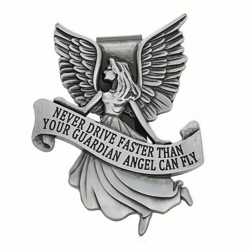 Guardian Angel & St. Christopher Visor Clip for Car Safety Bless Protection