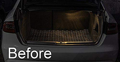 ICBEAMER 12" Purple 18SMD 2835 LED Strip Light Universal Fit Car Trunk Cargo Area or Interior Illumination - color: Purple