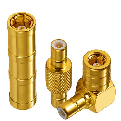 SMB Adapter Antenna Adapter Kit 3 Types SMB Male Adapter SMB Female Adapter SMB Male to Female Adapter Car Radio Adapter RF Coaxial Auto Radio Kit for Radio FM/AM Antenna