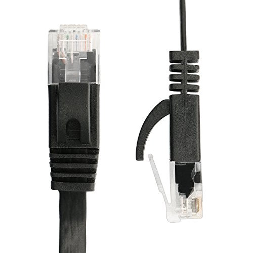 Jadaol Cat6/Cat6A Ethernet Cable 10FT 2Pack Flat 10Gbps Network Cable Black - color: Black, size: 10ft, style: Flat