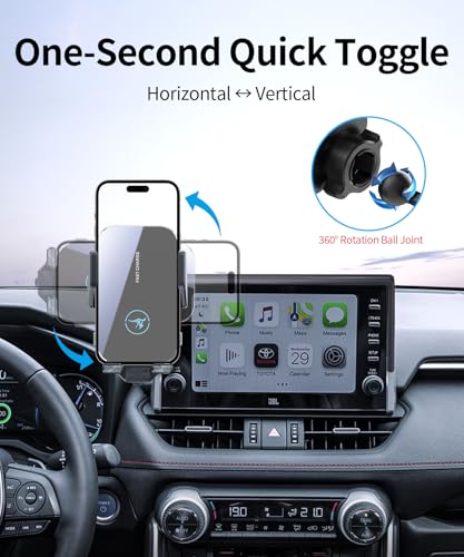 Wireless Charger Car Phone Holder for Toyota RAV4 2019-2025, 7/8" Screen