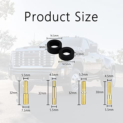 12PCS Car Antenna Adapter,Sturdy and Durable Universal Antenna Adapter Kit Car Accessories Compatible with Toyota Chevrolet Cadillac Dodge Jeep Ford GMC Antennas