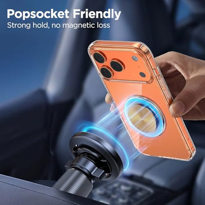Miracase Car Phone Holder for Magsafe [Strong Magnets] Magnetic Phone Holders for Your Car, 360°Adjustable Air Vent Hands Free Cell Phone Mount Cradle Fit iPhone 17-12 & All Smartphones, Carbon Fiber - color: Carbon Fiber Black