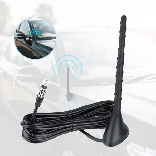 Superbat Universal Car Radio Antenna Roof Mount FM AM Stereo Antenna Replacement Aerial for Vehicle Truck SUV Marine Boat Radio Stereo Head Unit Receiver