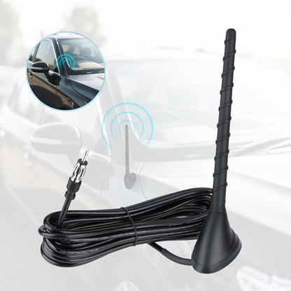 Superbat Universal Car Radio Antenna Roof Mount FM AM Stereo Antenna Replacement Aerial for Vehicle Truck SUV Marine Boat Radio Stereo Head Unit Receiver