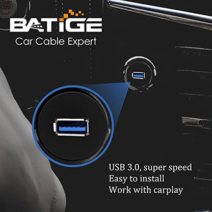 Single Port USB 3.0 Male to Female AUX Car Mount Flush Cable 3ft - size: 3ft