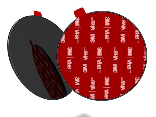 Dashboard Pad Mounting Disk for Suction Cup Mounts Only, 3.23 in Heat-Resistant Adhesive Base with Flexible Steel Reinforcement, Fits Flat & Curved Dashboards, Phone Holders, GPS & Dash Cams 2 Pack - style: 2 Count (Pack of 1)