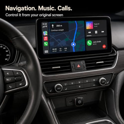 Wireless CarPlay Adapter, Mini Apple CarPlay Wireless Dongle for Factory Wired CarPlay Cars, 5GHz WiFi & Bluetooth Plug & Play Auto-Connect