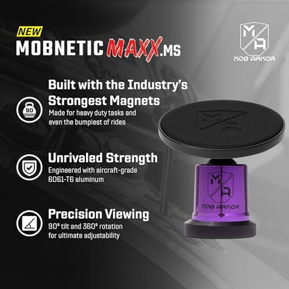 Mob Armor MobNetic Maxx MS MagSafe Phone Mount for Car, Purple Chrome - color: Purple Chrome