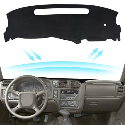 Black Dashboard Dash Board Cover Mat Carpet for Chevy 1998-2005 Blazer S10 for GMC Jimmy Sonoma Envoy for Oldsmobile Bravada Accessories Dash Cover Flannel Material Dash Mat Sunshade - size: for Chevy 1998-2005 Blazer