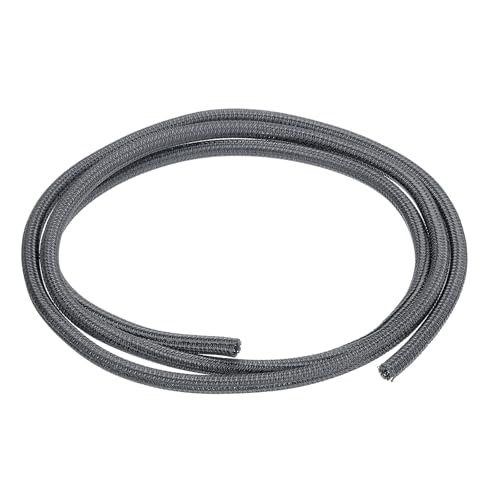 MECCANIXITY Split Sleeve Wire Loom 1/8" 5Ft Grey Self Wrapping Braided Sleeve UL94-V2 Fireproof PET Sleeving for Automotive, Home Cable Management - color: Grey, size: 1/8" x 5Ft