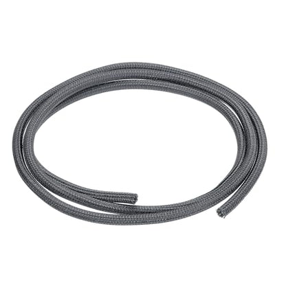 MECCANIXITY Split Sleeve Wire Loom 1/8" 5Ft Grey Self Wrapping Braided Sleeve UL94-V2 Fireproof PET Sleeving for Automotive, Home Cable Management - color: Grey, size: 1/8" x 5Ft
