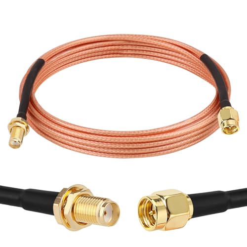 XRDS -RF SMA Cable 8FT, SMA Male to SMA Female Bulkhead RG316 SMA Extension Cable for 4G LTE Router Cellular SDR USB Dongle Receiver - size: 8 FT