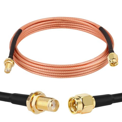 XRDS -RF SMA Cable 8FT, SMA Male to SMA Female Bulkhead RG316 SMA Extension Cable for 4G LTE Router Cellular SDR USB Dongle Receiver - size: 8 FT
