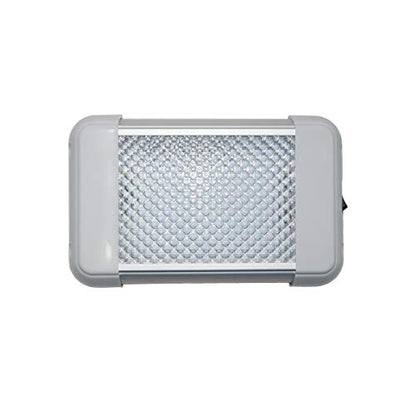 Raycharm LED Dome Light 6.3" x 3.9" Compact-Size 6000K Cool-White Even Diffused Beam, High Light-Output Low Ampere Draw, 12V-24V DC, On/Off Rocker Switch for Boat, Truck, RV & Utility Vehicles, 1-Pack - size: 6.3" x 3.9"
