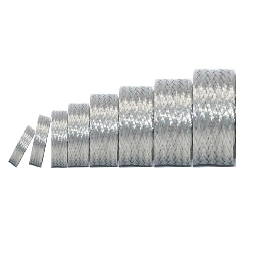 Tinned Copper Braided Cable Shielding Sleeve Metal Wire Loom Sheathing EMI RFI ESD Protector Grounding Mesh Flat Tubular Expandable 1/4" W(0.16" ID)-24FT - size: 1/4"W(0.16"ID)-24FT
