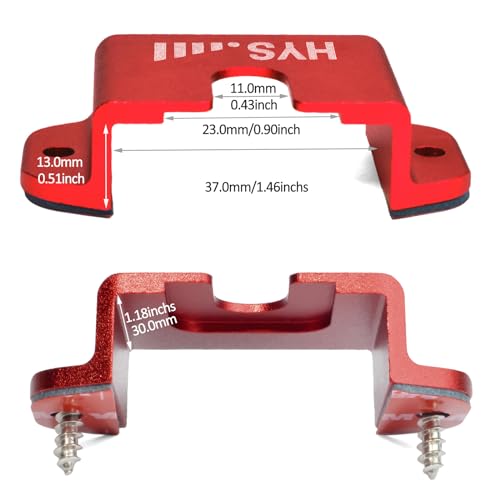 HYS Universal Ham CB Radio and Mic Hanger Holder Mounting Kit with Screws - color: Red, size: 1 Piece