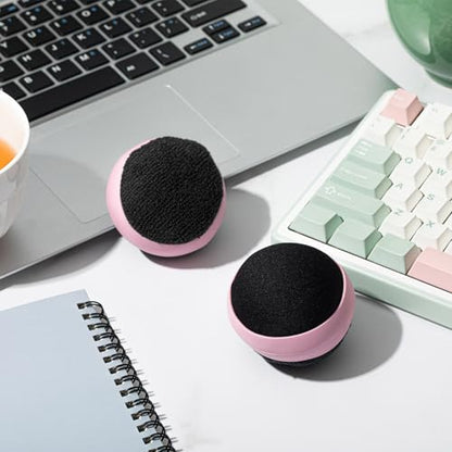 Suclain 4 Pack Screen Cleaner Balls Car Phone Screen Cleaning Cleaner Ball Microfiber Touch Cleaning Ball for Easter Computer Laptop Phone Monitor(Pink) - color: Pink