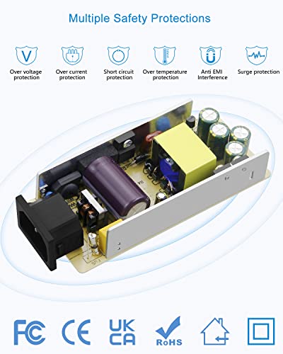 ALITOVE AC to DC Converter 12V 5A 60W 110V to 12V Converter Cigarette Lighter Adapter to Wall Plug 120V AC to DC Adapter for Small Car Vacuum Massager Fan MP3 Car Charger and Other Devices Under 60W - size: 5A (8FT Version)
