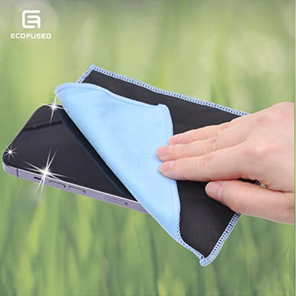 Microfiber Cleaning Cloths - 10 Pack - 6.6 x 6.2" - Double-sided Cleaning Cloths - Microfiber and Suede Cloth for Smartphones, LCD TV, Tablets, Laptop Screens, Camera Lenses and Other Surfaces - color: 10 Pack - 6.6 X 6.2" (Blue)