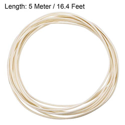 uxcell Insulation Braid Sleeving, 16.4Ft-2mm High Temp Fiberglass Sleeve White - color: White, size: 2mm