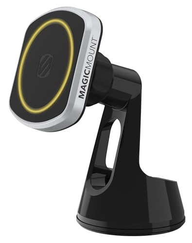 Scosche MP2ROWD MagicMount Pro2 MagSafe Car Dashboard/Windshield Suction Mount, Magnetic Cell Phone Holder Compatible with iPhone 16/15/14/13/12 Series and More with Included MagicRing Adapter - size: 1 Pack