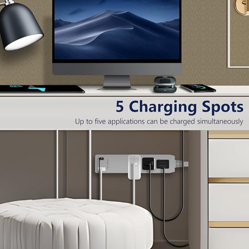 LIDER Outlet Extender with 3 Receptacles, 12W USB-A & USB-C, Flat-Face - color: Gold, size: 1 Pack