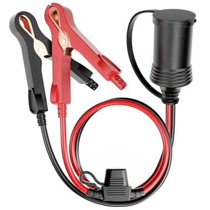 Energeaster 24 Inch 12V Cigarette Lighter Socket Adapter with Battery Clamp - size: adapter-Battery Clamp