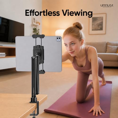 Urmust Tablet Stand for Desk, Adjustable iPad Holder for Bed, 4.7"-15.6" - size: 3 Arm-Up to 15.6"