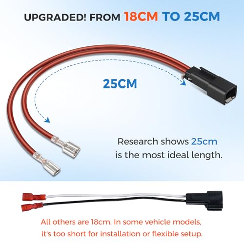 4 Pcs 72-4570 Speaker Harness,Professional Thicker Longer Speaker Wire Harness Adapter Connector Plug for Dodge Neon Chevrolet Corvette Cavalier Pontiac Sunfire - style: 72-4570*4pcs